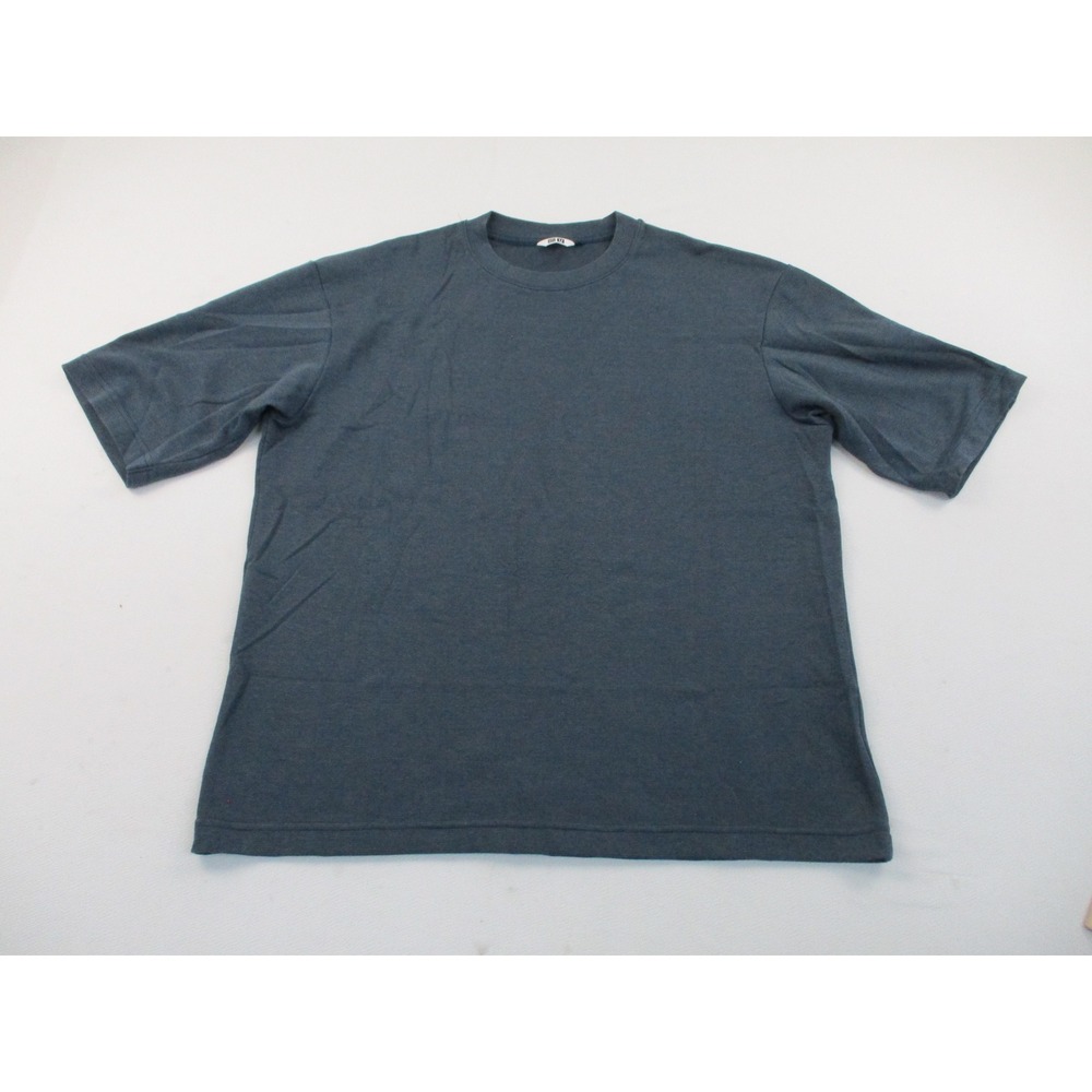 Uniqlo U T-Shirt Mens M Blue Green Oversized Lemaire Relaxed Fit Micro Stripe